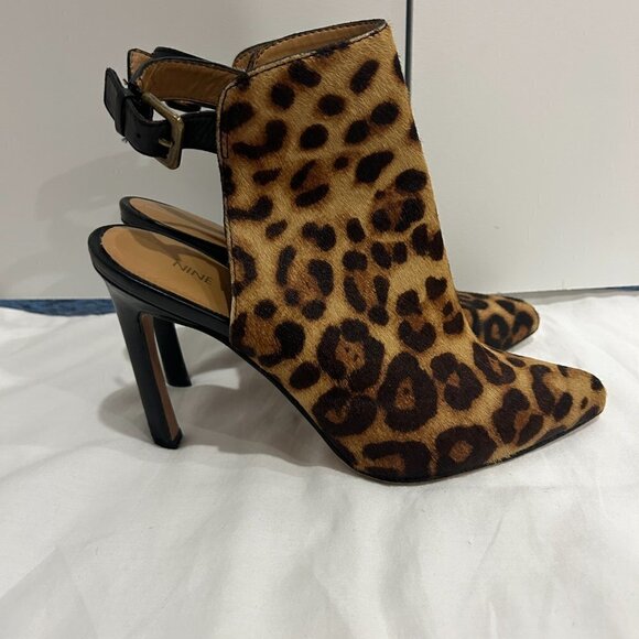 NINE West Splash Leopard Booties Women’s Size 7 ½ - Picture 5 of 10